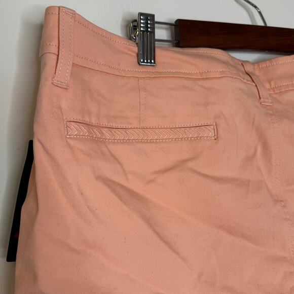 Market & Spruce Coral Chino Shorts NWT Size 16 Mid Rise Stretch Cotton Pockets - Picture 5 of 8